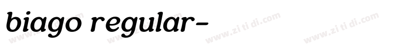 biago regular字体转换